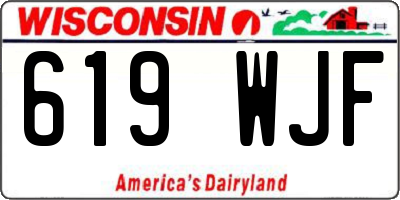 WI license plate 619WJF