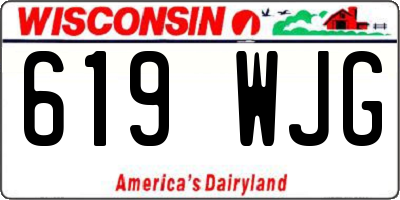 WI license plate 619WJG