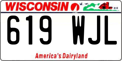 WI license plate 619WJL