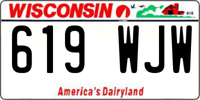 WI license plate 619WJW