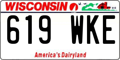 WI license plate 619WKE