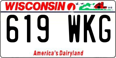 WI license plate 619WKG