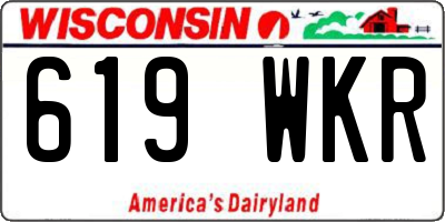 WI license plate 619WKR
