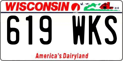 WI license plate 619WKS