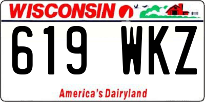 WI license plate 619WKZ