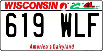 WI license plate 619WLF