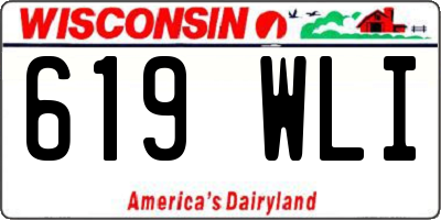WI license plate 619WLI