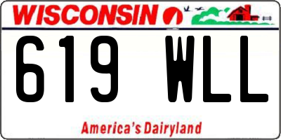 WI license plate 619WLL