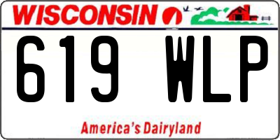 WI license plate 619WLP