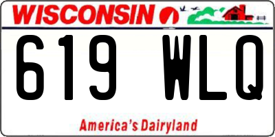 WI license plate 619WLQ
