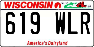 WI license plate 619WLR