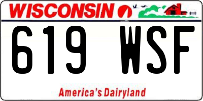 WI license plate 619WSF