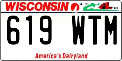 WI license plate 619WTM