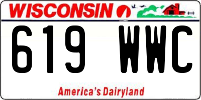 WI license plate 619WWC