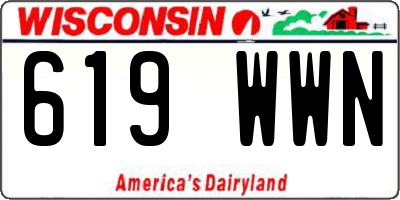 WI license plate 619WWN
