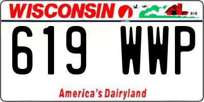WI license plate 619WWP