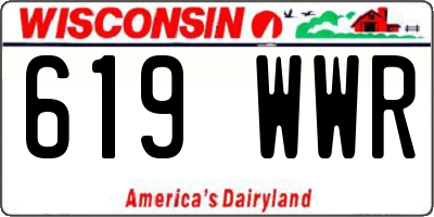 WI license plate 619WWR