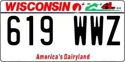 WI license plate 619WWZ