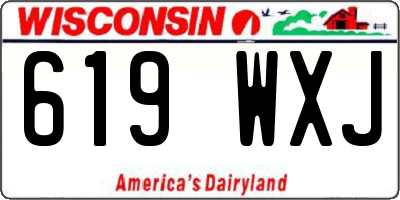 WI license plate 619WXJ