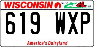 WI license plate 619WXP