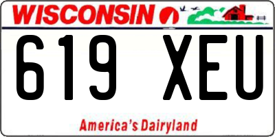 WI license plate 619XEU