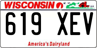 WI license plate 619XEV