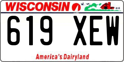 WI license plate 619XEW