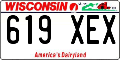 WI license plate 619XEX