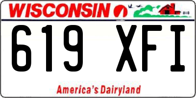 WI license plate 619XFI