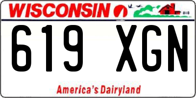 WI license plate 619XGN