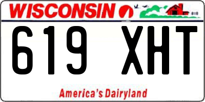 WI license plate 619XHT