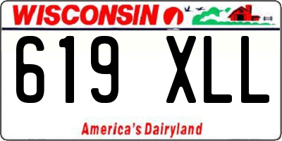 WI license plate 619XLL