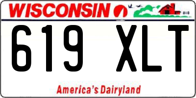 WI license plate 619XLT