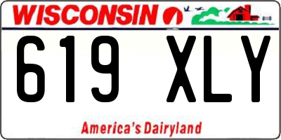 WI license plate 619XLY