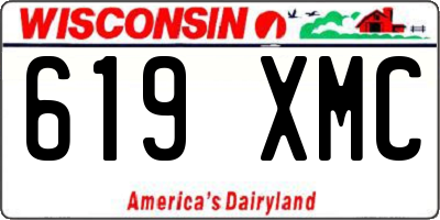 WI license plate 619XMC