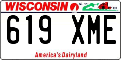 WI license plate 619XME