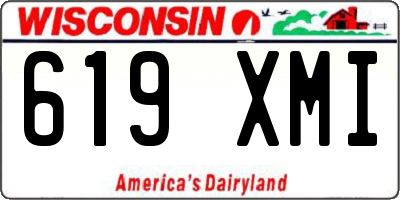 WI license plate 619XMI