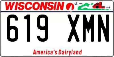 WI license plate 619XMN