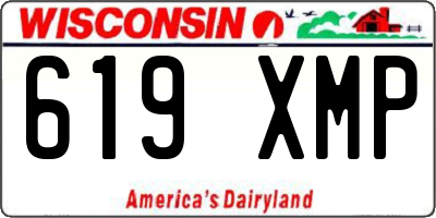 WI license plate 619XMP