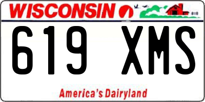 WI license plate 619XMS