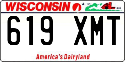 WI license plate 619XMT