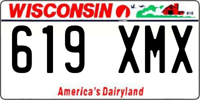 WI license plate 619XMX