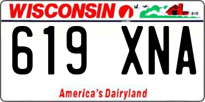 WI license plate 619XNA