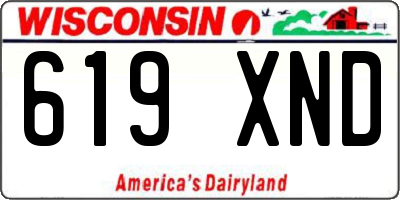 WI license plate 619XND