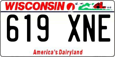 WI license plate 619XNE