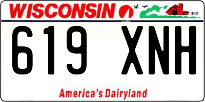 WI license plate 619XNH