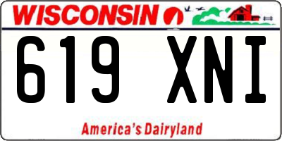 WI license plate 619XNI