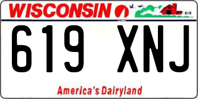 WI license plate 619XNJ