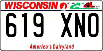 WI license plate 619XNO