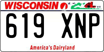 WI license plate 619XNP